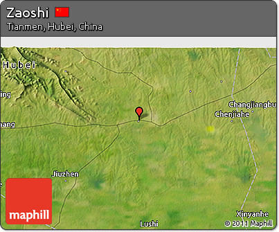Satellite 3D Map of Zaoshi