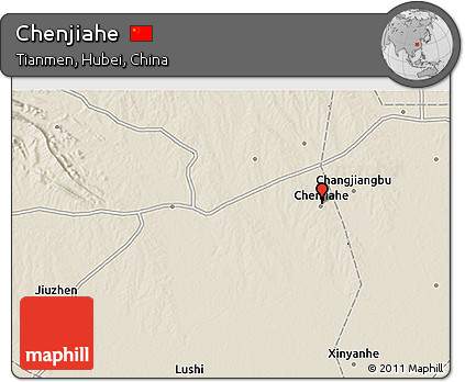 Shaded Relief 3D Map of Chenjiahe