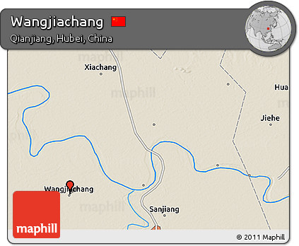 Shaded Relief 3D Map of Wangjiachang