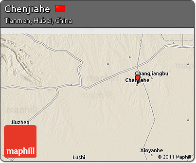 Shaded Relief 3D Map of Chenjiahe