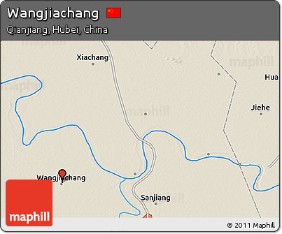 Shaded Relief 3D Map of Wangjiachang