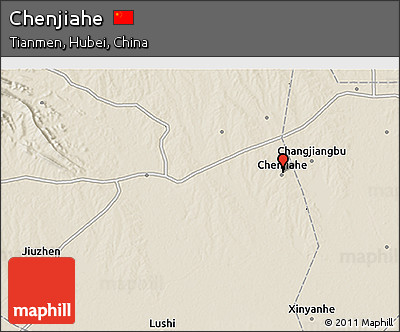 Shaded Relief 3D Map of Chenjiahe