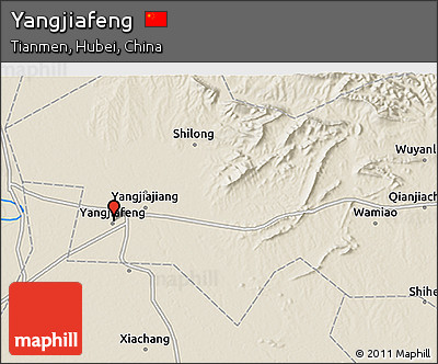 Shaded Relief 3D Map of Yangjiafeng