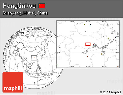 Blank Location Map of Henglinkou