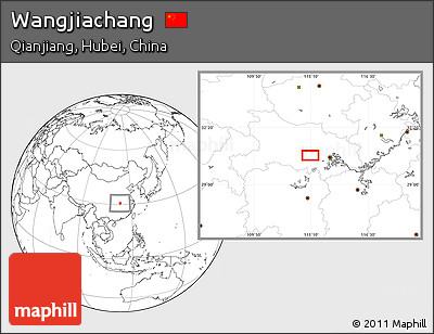 Blank Location Map of Wangjiachang