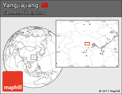 Blank Location Map of Yangjiajiang
