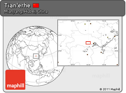 Blank Location Map of Tian'erhe