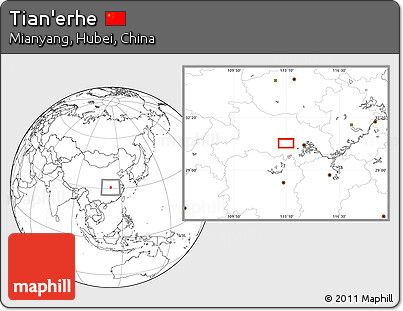 Blank Location Map of Tian'erhe