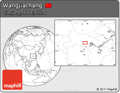 Blank Location Map of Wangjiachang