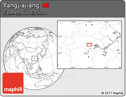 Blank Location Map of Yangjiajiang