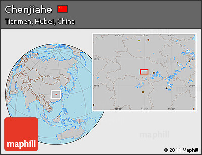 Gray Location Map of Chenjiahe