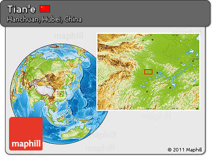 Physical Location Map of Tian'e