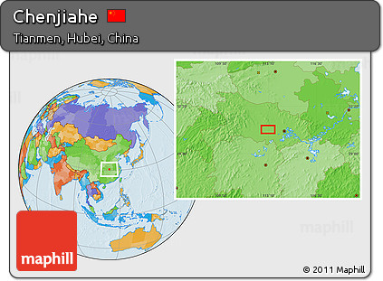 Political Location Map of Chenjiahe