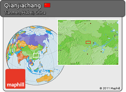 Political Location Map of Qianjiachang