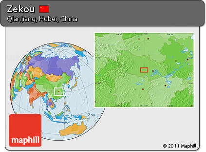 Political Location Map of Zekou