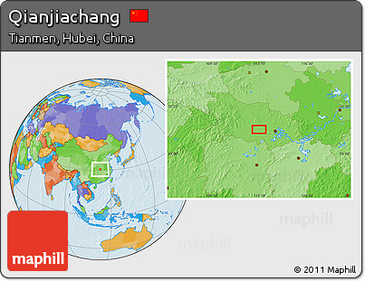 Political Location Map of Qianjiachang