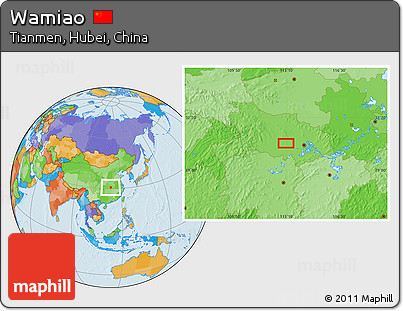 Political Location Map of Wamiao