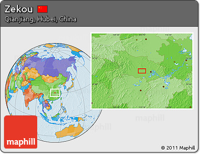 Political Location Map of Zekou