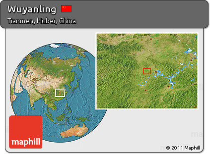 Satellite Location Map of Wuyanling