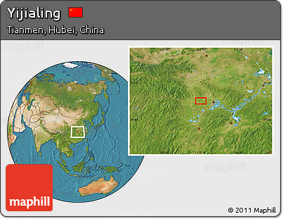 Satellite Location Map of Yijialing
