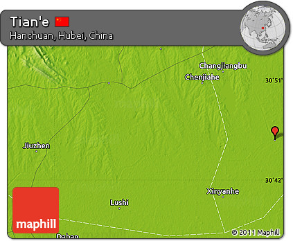 Physical Map of Tian'e