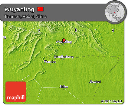 Physical Map of Wuyanling