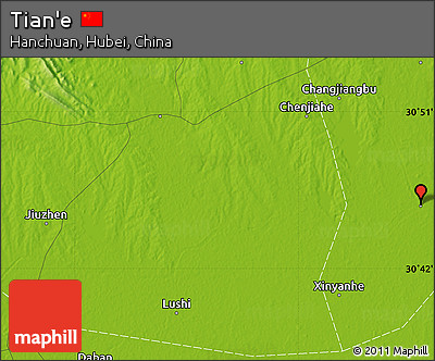 Physical Map of Tian'e