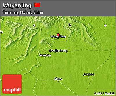 Physical Map of Wuyanling