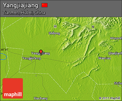 Physical Map of Yangjiajiang