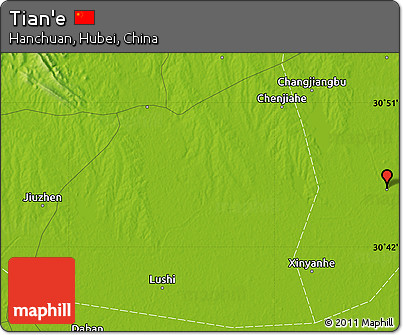 Physical Map of Tian'e