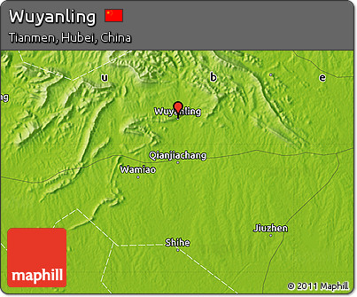 Physical Map of Wuyanling