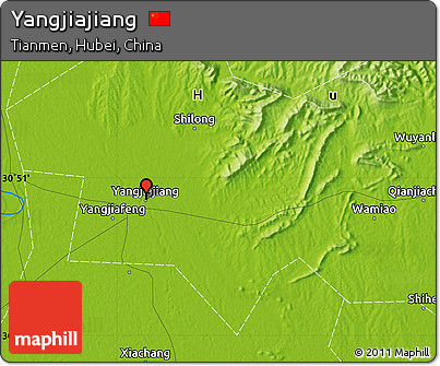 Physical Map of Yangjiajiang