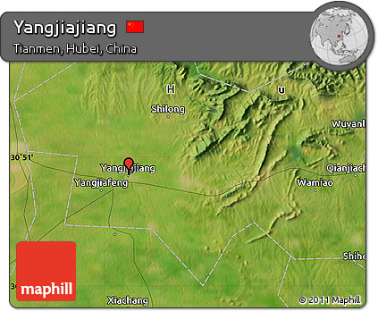 Satellite Map of Yangjiajiang