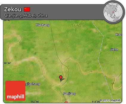 Satellite Map of Zekou