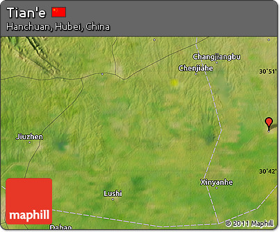 Satellite Map of Tian'e