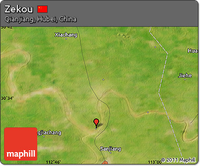 Satellite Map of Zekou
