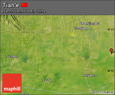Satellite Map of Tian'e