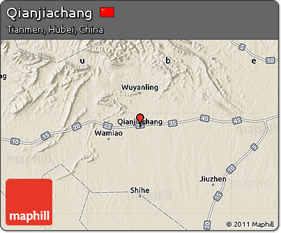 Shaded Relief Map of Qianjiachang