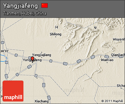Shaded Relief Map of Yangjiafeng