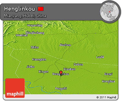 Physical Panoramic Map of Henglinkou