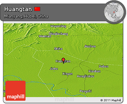 Physical Panoramic Map of Huangtan