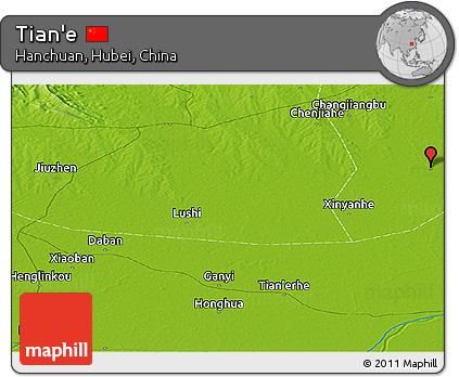 Physical Panoramic Map of Tian'e