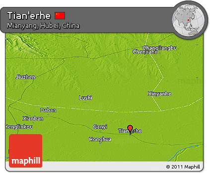 Physical Panoramic Map of Tian'erhe