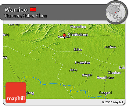 Physical Panoramic Map of Wamiao