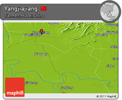 Physical Panoramic Map of Yangjiajiang