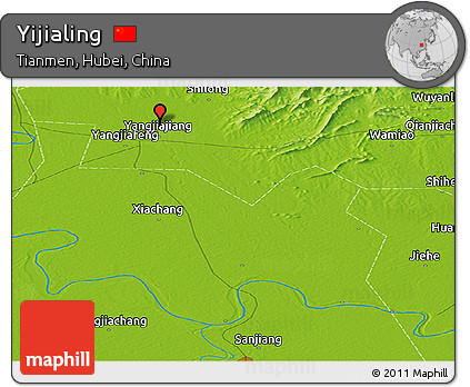 Physical Panoramic Map of Yijialing