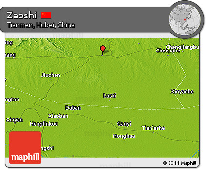 Physical Panoramic Map of Zaoshi