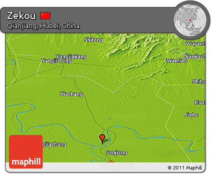 Physical Panoramic Map of Zekou