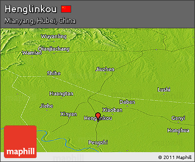 Physical Panoramic Map of Henglinkou