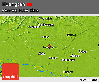 Physical Panoramic Map of Huangtan